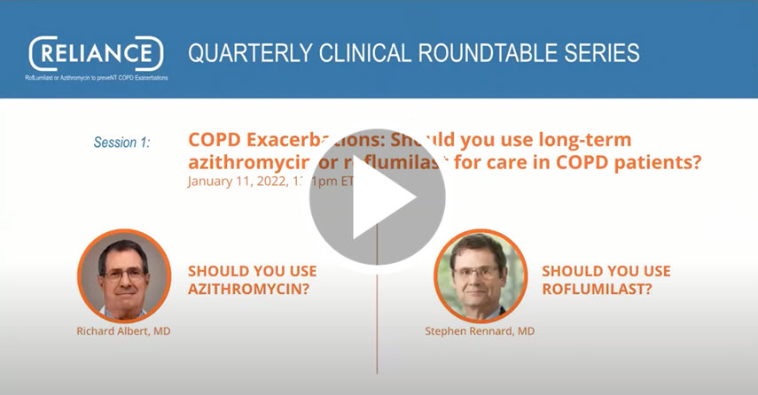 COPD Exacerbations: Should you use long-term azithromycin or roflumilast for care in COPD patients
